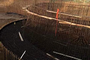 忻州砼烟囱新建施工现场